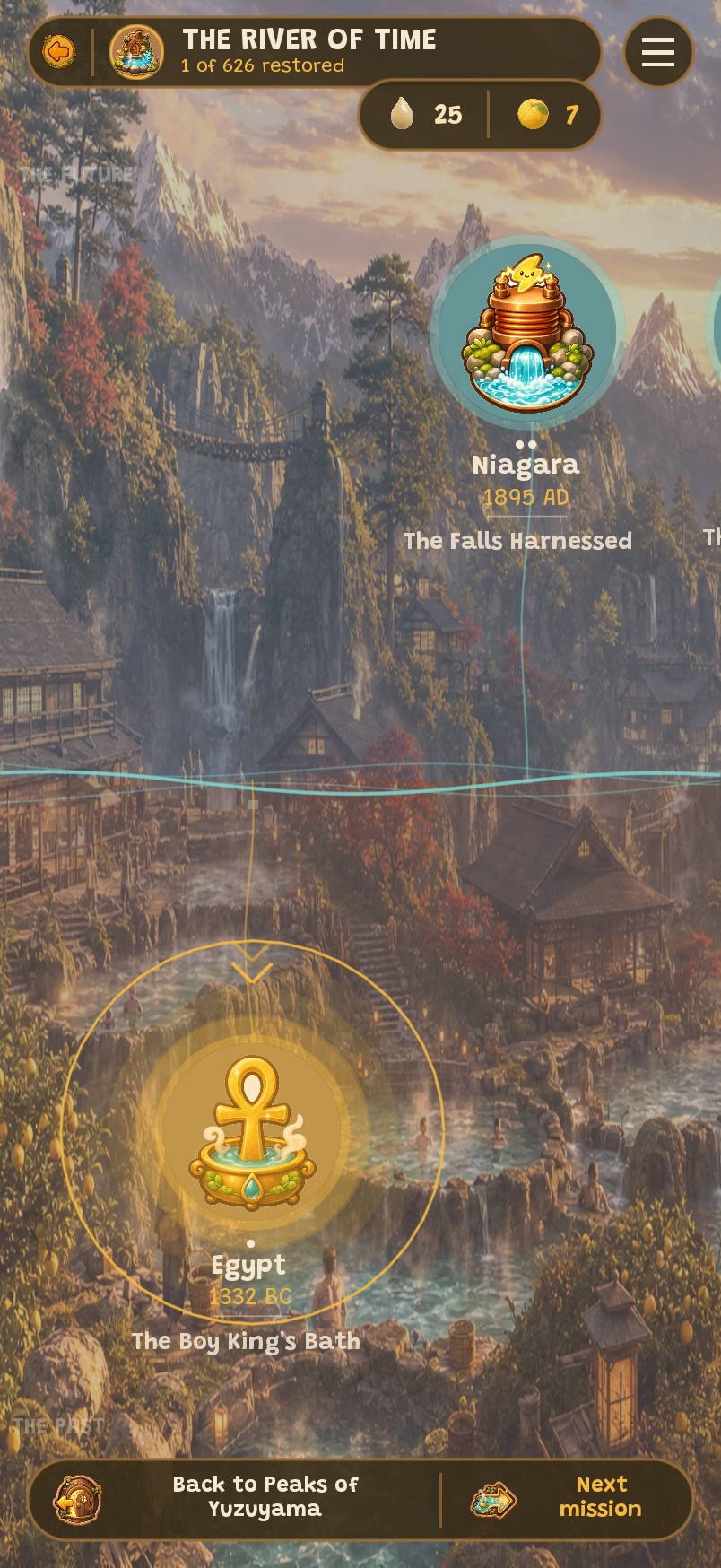 The River of Time mission map